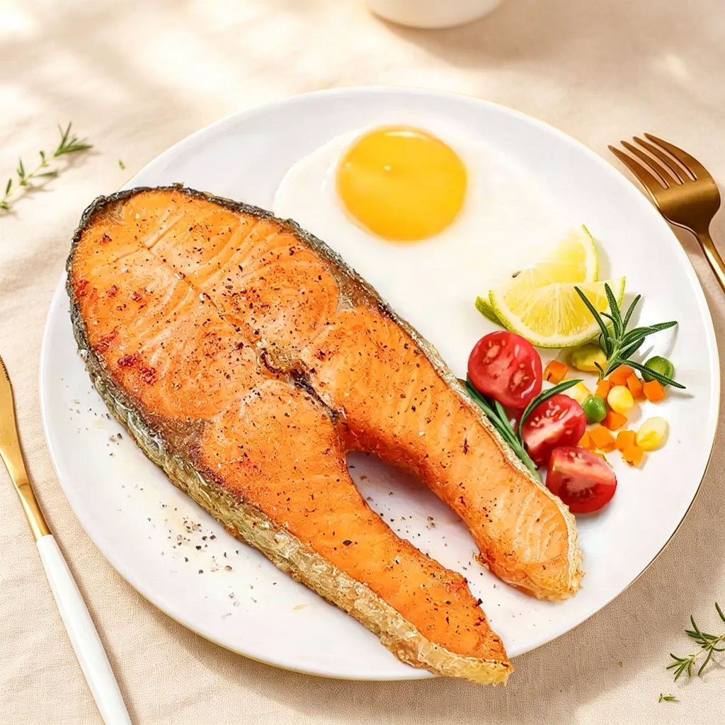 Frozen Salmon Steaks With Skin