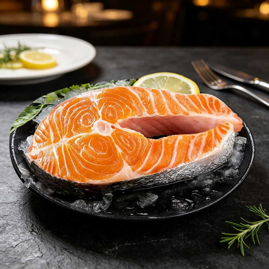 Frozen Salmon Steaks With Skin